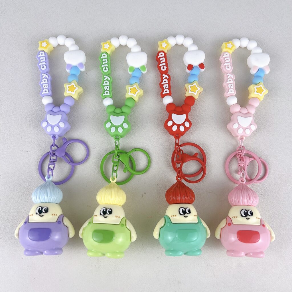 artifact keychain chubby explosive hair doll keychain cute PVC cartoon doll bag charm