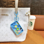 bag charm mirror heart mirror bag charm cute acrylic heart makeup mirror artifact keychain with lace bow and beads