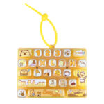 Cartoon 26-Key Keyboard Keychain Cute Capybara ABS Bag Charm Pendant Gift