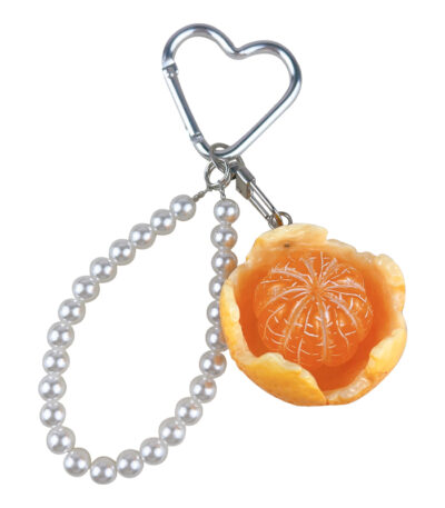 Simulation Peeled Orange Resin Keychain Cute Fruit Bag Charm Pendant
