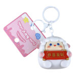 lucky sheep wish you wealth keychain cute ABS stress relief bag charm pendant