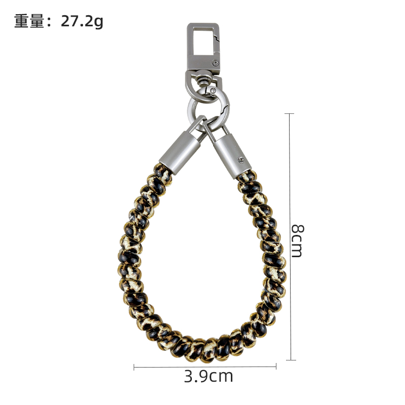 custom polka dot telephone cord keychain PVC coil phone strap wholesale