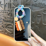 custom brownie cake keychain resin simulation dessert charm wholesale