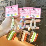 custom brownie cake keychain resin simulation dessert charm wholesale