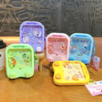 Mini shoot football game keychain, cute dinosaur pattern fidget toy bag charm