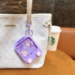 Mini shoot football game keychain, cute dinosaur pattern fidget toy bag charm