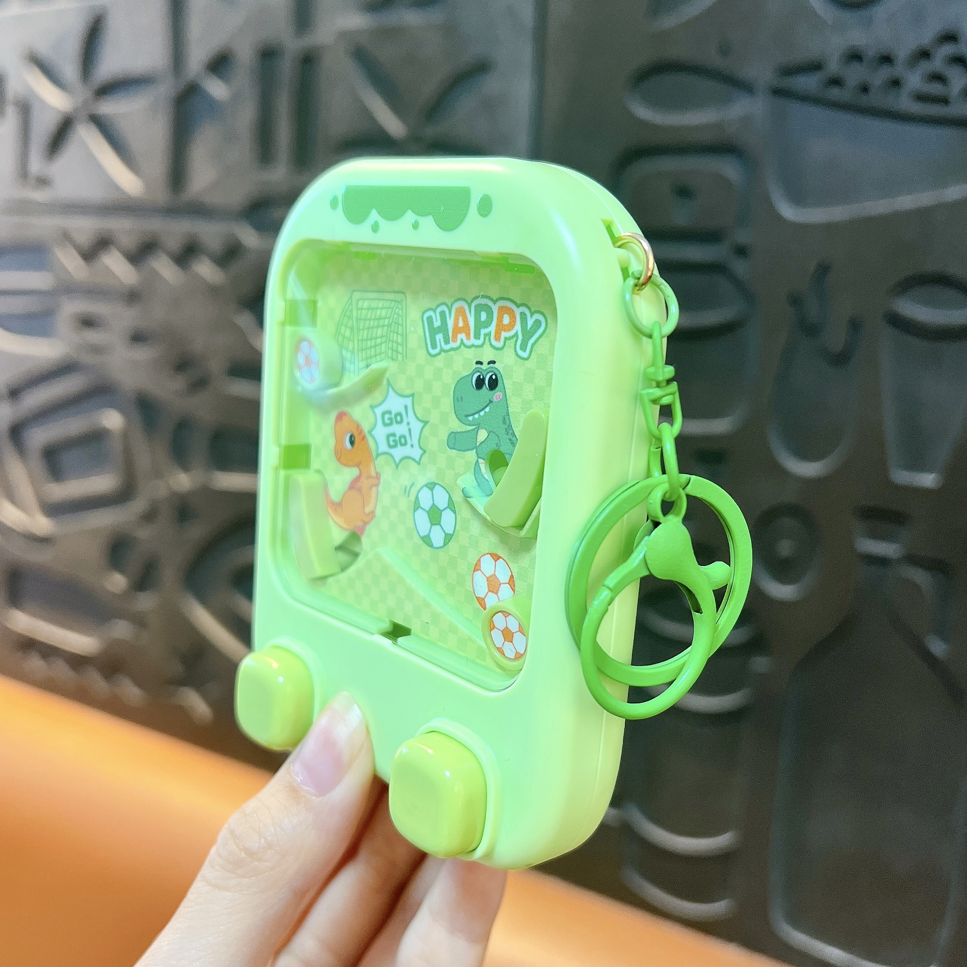 Stress relief mini football shooter keychain wholesale promotional gift for kids