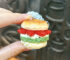 2 styles kawaii bagel burger keychain wholesale novelty souvenir pendant