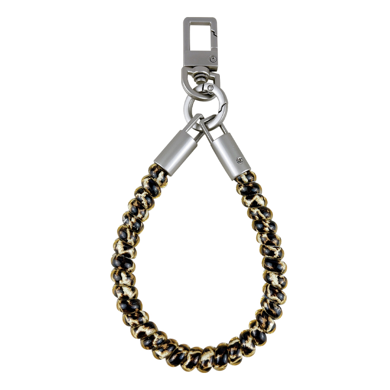 custom polka dot telephone cord keychain PVC coil phone strap wholesale